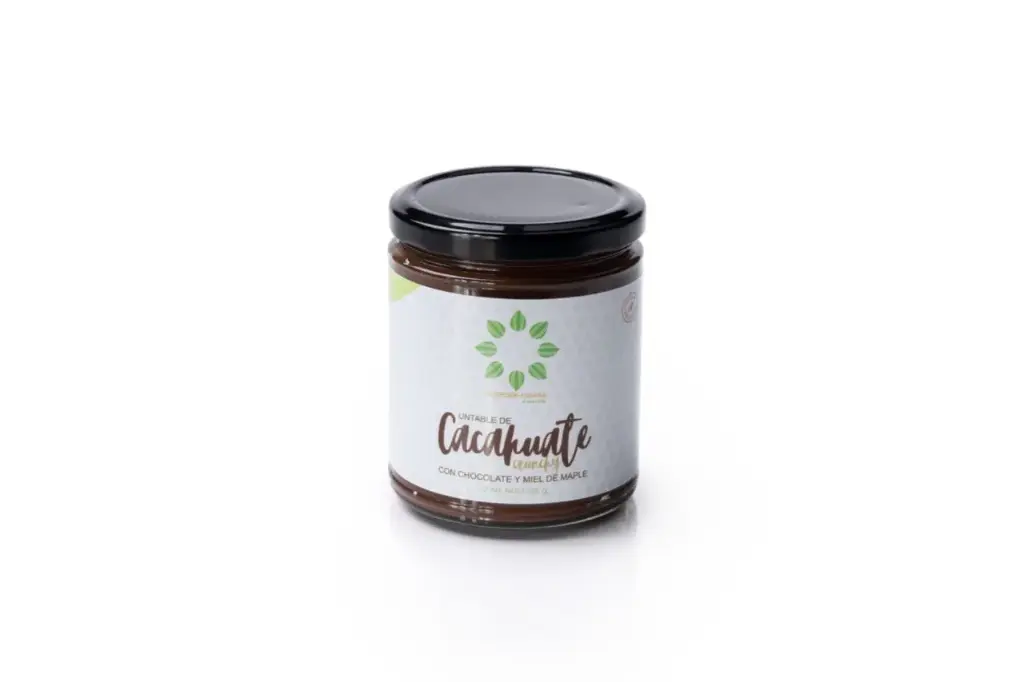 Untable de cacahuate crunchy con chocolate y miel de maple/250gr 