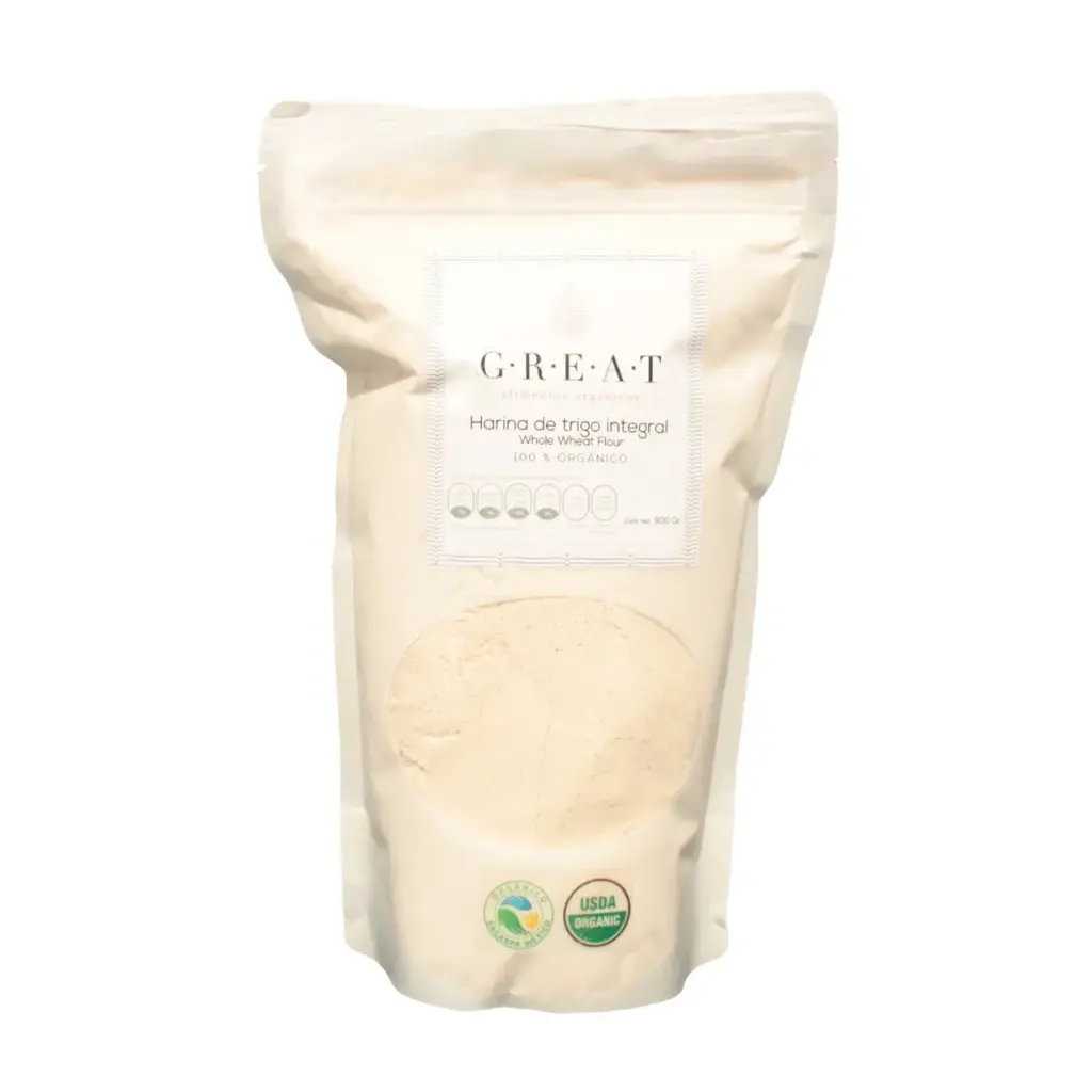 Harina de Trigo Integral 100% Orgánico/900gr