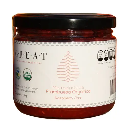 Mermelada de Frambuesa Orgánica/330gr