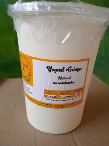 Yogurt Griego Natural/1 litro (Vacas de Libre Pastoreo)