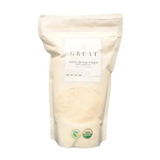 Harina de Trigo Integral 100% Orgánico/900gr